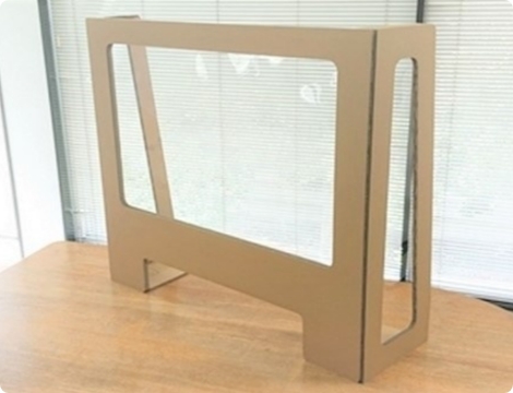 段ボール製 受付用パーテーション